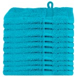 vidaXL Prosoape de baie 10 pcs Turcoaz 15 x 21 cm Bumbac vidaXL Prosoape de baie 10 pcs Turcoaz 15 x 21 cm Bumbac