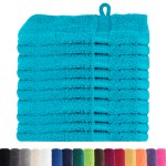vidaXL Prosoape de baie 10 pcs Turcoaz 15 x 21 cm Bumbac vidaXL Prosoape de baie 10 pcs Turcoaz 15 x 21 cm Bumbac