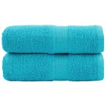vidaXL Prosoape de baie premium SOLUND, 2 buc., turcoaz, 30x30 cm, 600 g/m² vidaXL Prosoape de baie premium SOLUND, 2 buc., turcoaz, 30x30 cm, 600 g/m²