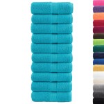 vidaXL Prosoape de baie premium SOLUND, 10 buc., turcoaz, 30x30 cm, 600 g/m² vidaXL Prosoape de baie premium SOLUND, 10 buc., turcoaz, 30x30 cm, 600 g/m²