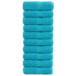 vidaXL Prosoape de baie premium SOLUND, 10 buc., turcoaz, 30x30 cm, 600 g/m² vidaXL Prosoape de baie premium SOLUND, 10 buc., turcoaz, 30x30 cm, 600 g/m²
