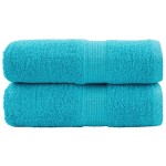vidaXL Prosoape oaspeți premium SOLUND 2 buc turcoaz 30x50 cm 600 gsm vidaXL Prosoape oaspeți premium SOLUND 2 buc turcoaz 30x50 cm 600 gsm
