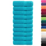 vidaXL Prosoape de duș premium SOLUND 10 buc. turcoaz 70x140cm 600 gsm vidaXL Prosoape de duș premium SOLUND 10 buc. turcoaz 70x140cm 600 gsm