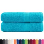 vidaXL Prosoape de baie premium SOLUND 2 buc 100x150 cm 600 gsm vidaXL Prosoape de baie premium SOLUND 2 buc 100x150 cm 600 gsm