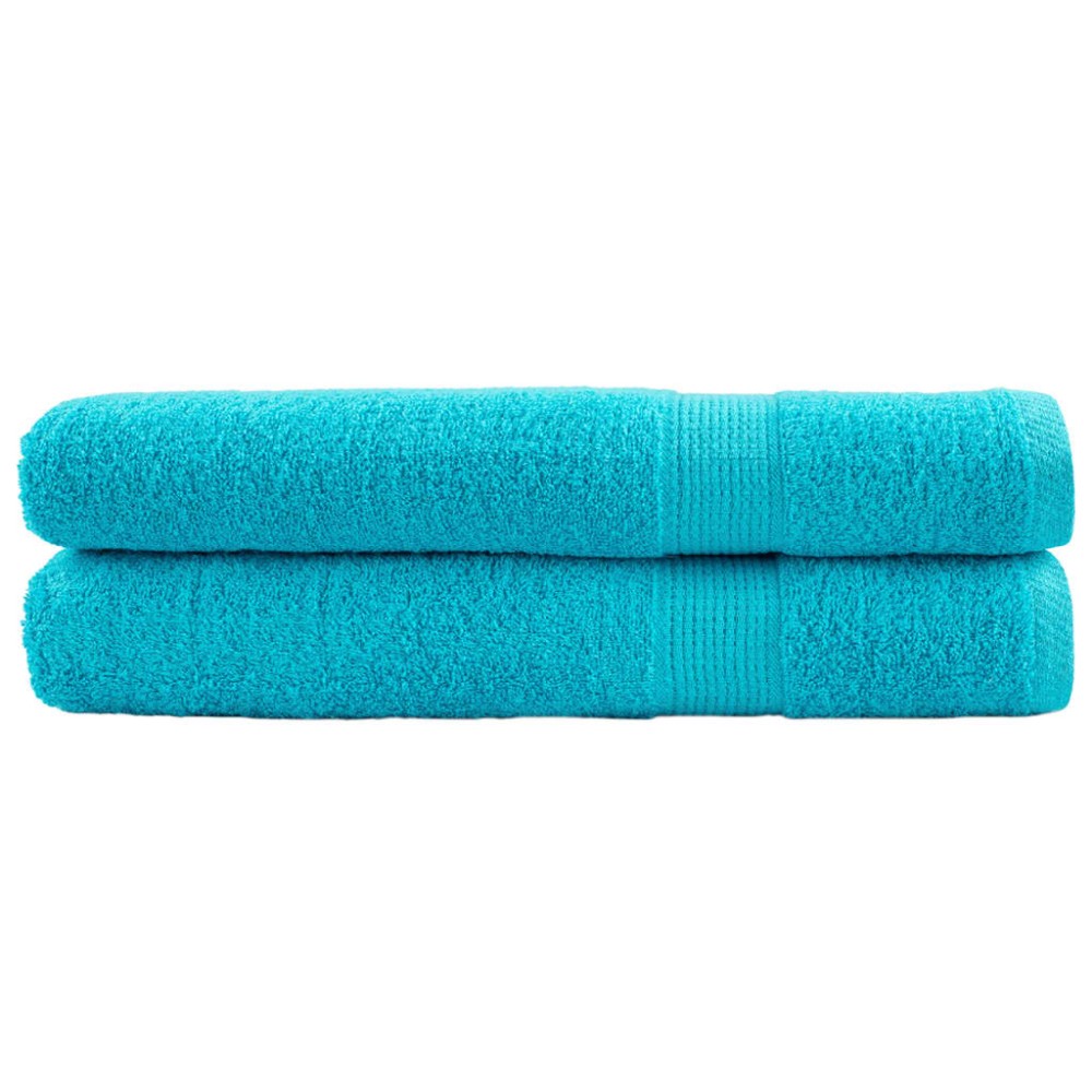 vidaXL Prosoape de saună premium SOLUND 2 buc. turcoaz 80x200cm 600gsm