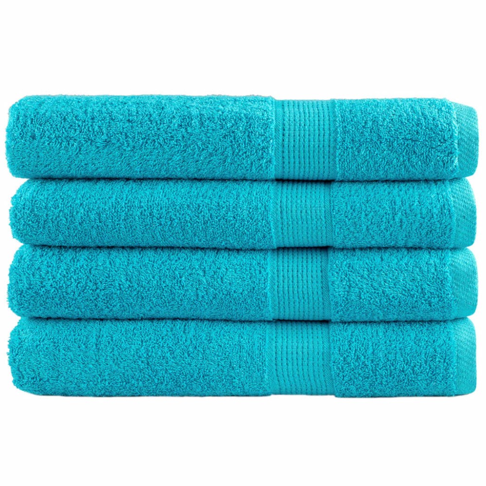 vidaXL Prosoape de saună premium SOLUND 4 buc. turcoaz 80x200cm 600gsm