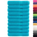 vidaXL Prosoape de saună premium SOLUND 10buc. turcoaz 80x200cm 600gsm vidaXL Prosoape de saună premium SOLUND 10buc. turcoaz 80x200cm 600gsm