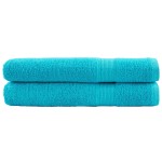 vidaXL Prosoape premium SOLUND 2 buc. turcoaz 100x200 cm 600 gsm vidaXL Prosoape premium SOLUND 2 buc. turcoaz 100x200 cm 600 gsm
