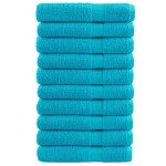 vidaXL Prosoape premium SOLUND 10 buc. turcoaz 100x200 cm 600 gsm vidaXL Prosoape premium SOLUND 10 buc. turcoaz 100x200 cm 600 gsm