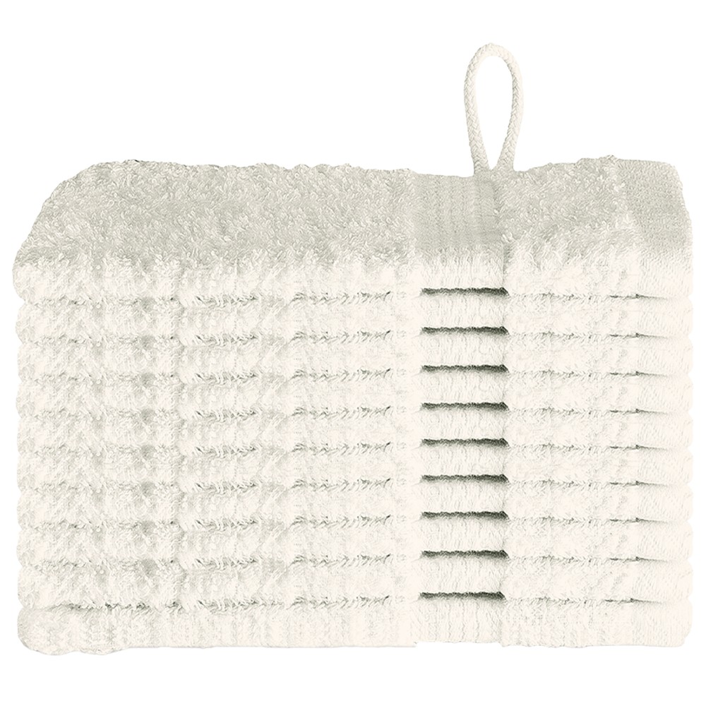 vidaXL Prosoape de baie 10 pcs Crem 15 x 21 cm Bumbac