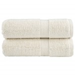 vidaXL Prosoape de baie premium SOLUND, 2 buc., crem, 30x30 cm, 600 g/m² vidaXL Prosoape de baie premium SOLUND, 2 buc., crem, 30x30 cm, 600 g/m²