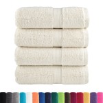 vidaXL Prosoape de baie premium SOLUND, 4 buc., crem, 30x30 cm, 600 g/m² vidaXL Prosoape de baie premium SOLUND, 4 buc., crem, 30x30 cm, 600 g/m²