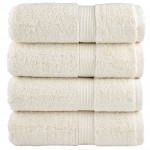 vidaXL Prosoape oaspeți premium SOLUND 4 buc. crem 30x50 cm 600 gsm vidaXL Prosoape oaspeți premium SOLUND 4 buc. crem 30x50 cm 600 gsm