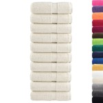 vidaXL Prosoape oaspeți premium SOLUND 10 buc. crem 30x50 cm 600 gsm vidaXL Prosoape oaspeți premium SOLUND 10 buc. crem 30x50 cm 600 gsm
