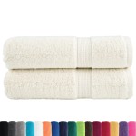 vidaXL Prosoape de mâini premium SOLUND 2 buc. crem 50x100cm 600 gsm vidaXL Prosoape de mâini premium SOLUND 2 buc. crem 50x100cm 600 gsm