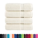 vidaXL Prosoape de duș premium SOLUND 4 buc. crem 70x140 cm 600 gsm vidaXL Prosoape de duș premium SOLUND 4 buc. crem 70x140 cm 600 gsm