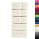 vidaXL Prosoape de duș premium SOLUND 10 buc. crem 70x140 cm 600 gsm vidaXL Prosoape de duș premium SOLUND 10 buc. crem 70x140 cm 600 gsm