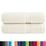 vidaXL Prosoape de baie premium SOLUND 2 buc 100x150 cm 600 gsm vidaXL Prosoape de baie premium SOLUND 2 buc 100x150 cm 600 gsm