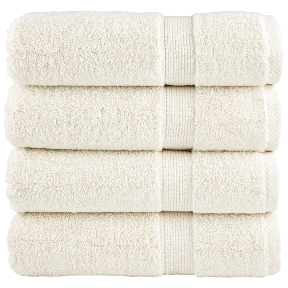 vidaXL Prosoape de baie premium SOLUND 4 buc 100x150 cm 600 gsm