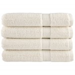 vidaXL Prosoape de saună premium SOLUND 4 buc. crem 80x200 cm 600 gsm