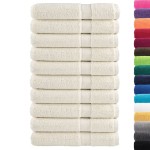 vidaXL Prosoape premium SOLUND 10 buc. crem 100x200 cm 600 gsm vidaXL Prosoape premium SOLUND 10 buc. crem 100x200 cm 600 gsm