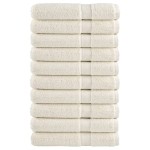 vidaXL Prosoape premium SOLUND 10 buc. crem 100x200 cm 600 gsm vidaXL Prosoape premium SOLUND 10 buc. crem 100x200 cm 600 gsm