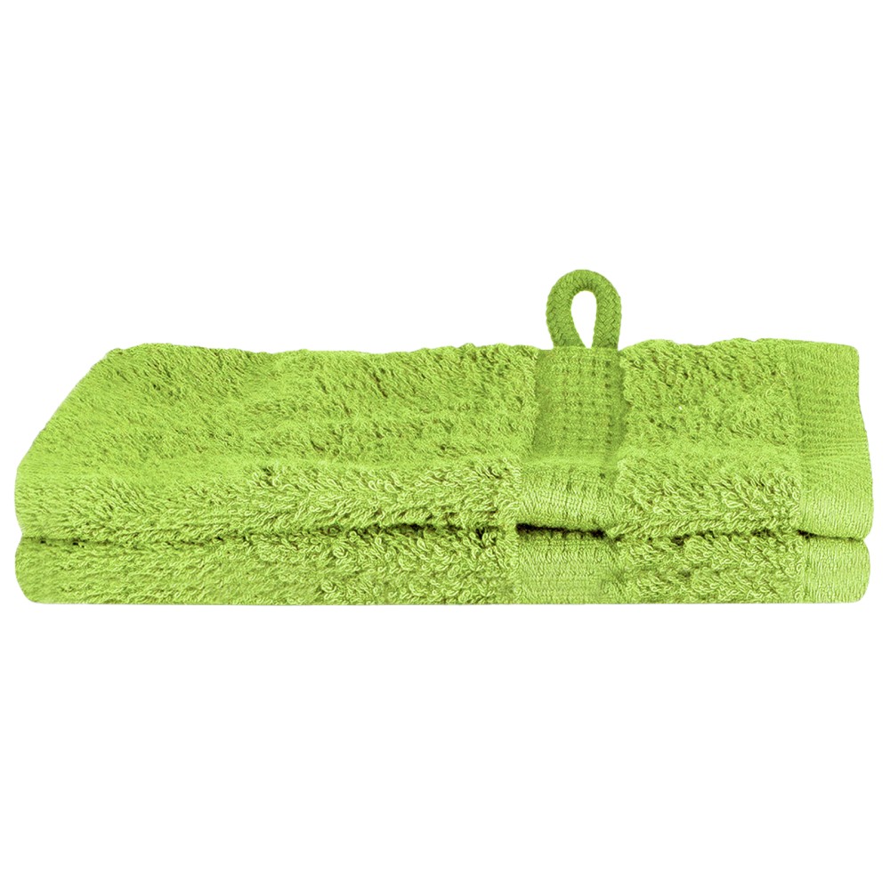 vidaXL Prosoape de baie 2 pcs Verde măr 15 x 21 cm Bumbac