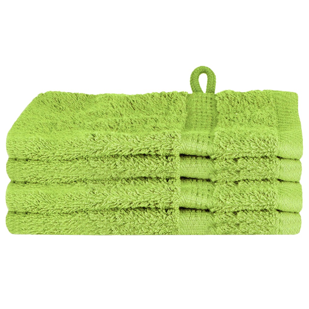 vidaXL Prosoape de baie 4 pcs Verde măr 15 x 21 cm Bumbac