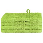 vidaXL Prosoape de baie 4 pcs Verde măr 15 x 21 cm Bumbac vidaXL Prosoape de baie 4 pcs Verde măr 15 x 21 cm Bumbac