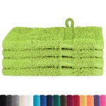 vidaXL Prosoape de baie 4 pcs Verde măr 15 x 21 cm Bumbac vidaXL Prosoape de baie 4 pcs Verde măr 15 x 21 cm Bumbac