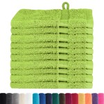 vidaXL Prosoape de baie 10 pcs Verde măr 15 x 21 cm Bumbac vidaXL Prosoape de baie 10 pcs Verde măr 15 x 21 cm Bumbac