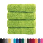 vidaXL Prosoape de baie premium SOLUND, 4 buc., verde măr, 30x30 cm, 600 g/m² vidaXL Prosoape de baie premium SOLUND, 4 buc., verde măr, 30x30 cm, 600 g/m²