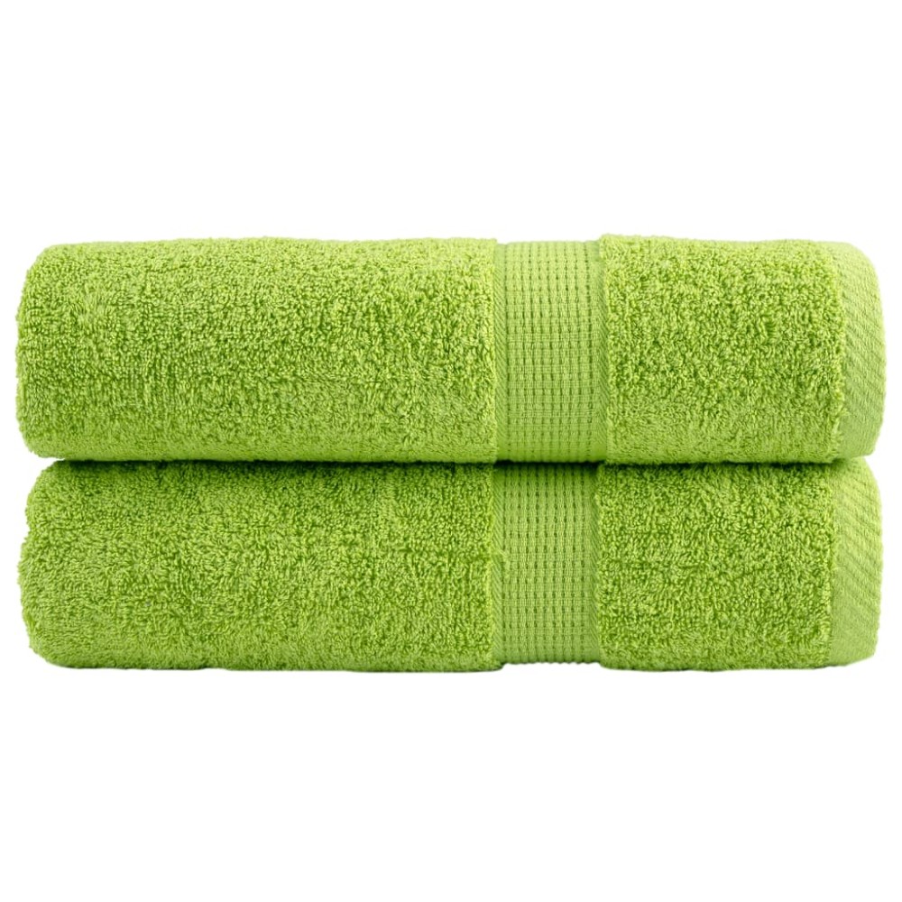 vidaXL Prosoape de mâini premium SOLUND 2 buc. verde 50x100cm 600 gsm