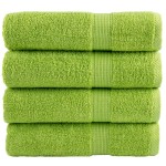 vidaXL Prosoape de duș premium SOLUND 4 buc. verde 70x140 cm 600 gsm vidaXL Prosoape de duș premium SOLUND 4 buc. verde 70x140 cm 600 gsm