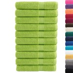 vidaXL Prosoape de saună premium SOLUND 10 buc. verde 80x200 cm 600gsm vidaXL Prosoape de saună premium SOLUND 10 buc. verde 80x200 cm 600gsm