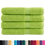 vidaXL Prosoape premium SOLUND 4 buc. verde măr 100x200 cm 600 gsm vidaXL Prosoape premium SOLUND 4 buc. verde măr 100x200 cm 600 gsm