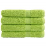 vidaXL Prosoape premium SOLUND 4 buc. verde măr 100x200 cm 600 gsm vidaXL Prosoape premium SOLUND 4 buc. verde măr 100x200 cm 600 gsm