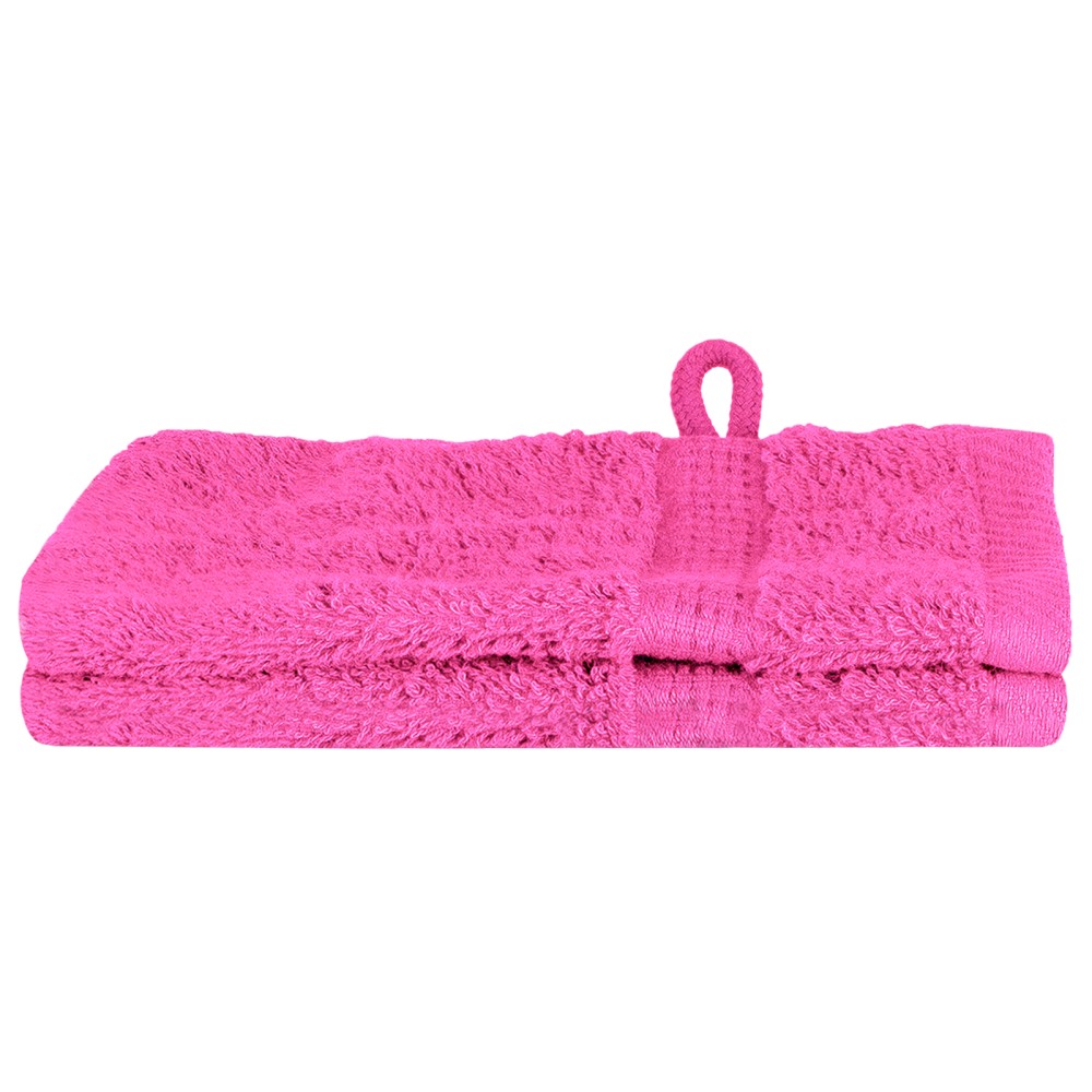 vidaXL Prosoape de baie 2 pcs Roz 15 x 21 cm Bumbac