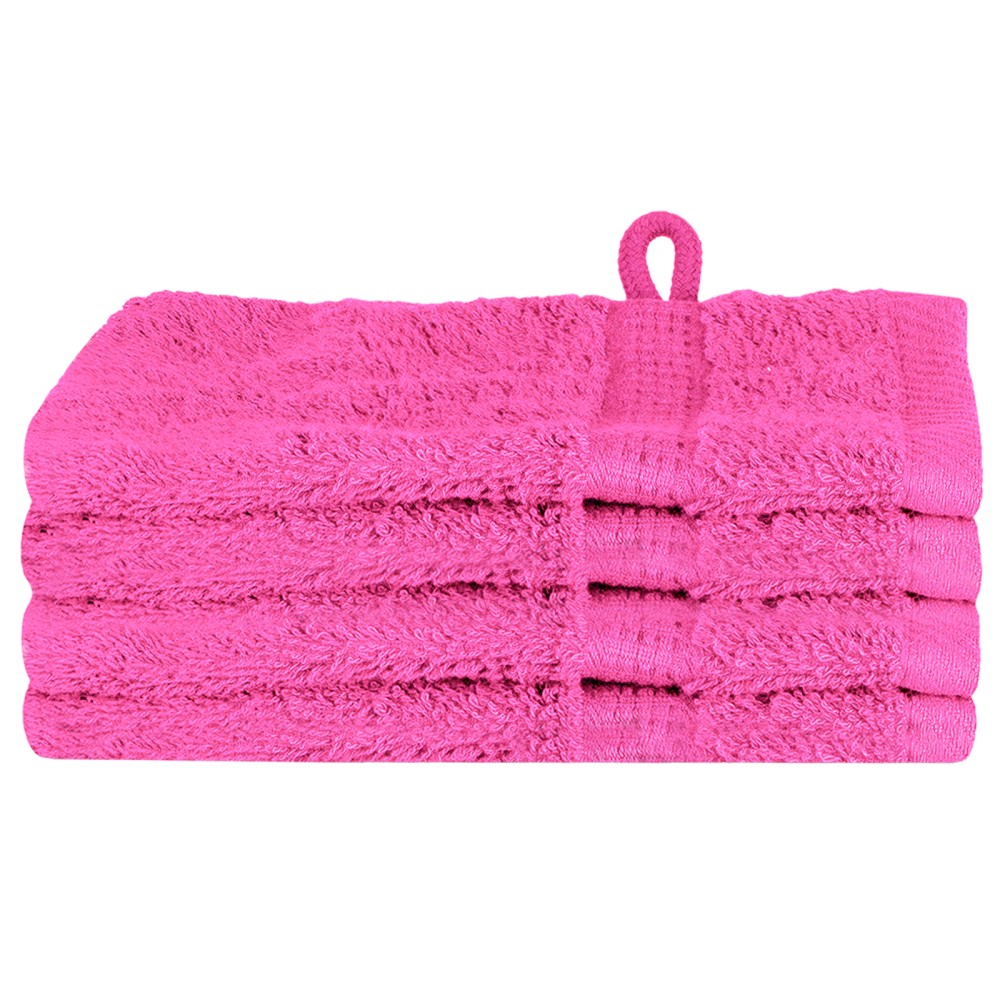 vidaXL Prosoape de baie 4 pcs Roz 15 x 21 cm Bumbac