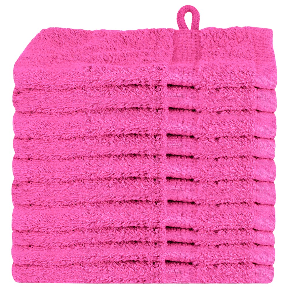 vidaXL Prosoape de baie 10 pcs Roz 15 x 21 cm Bumbac