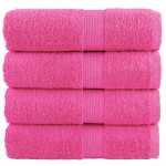 vidaXL Prosoape de baie premium SOLUND, 4 buc. roz, 30x30 cm, 600 g/m² vidaXL Prosoape de baie premium SOLUND, 4 buc. roz, 30x30 cm, 600 g/m²