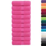 vidaXL Prosoape de baie premium SOLUND, 10 buc. roz, 30x30 cm, 600 g/m² vidaXL Prosoape de baie premium SOLUND, 10 buc. roz, 30x30 cm, 600 g/m²