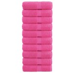 vidaXL Prosoape de baie premium SOLUND, 10 buc. roz, 30x30 cm, 600 g/m² vidaXL Prosoape de baie premium SOLUND, 10 buc. roz, 30x30 cm, 600 g/m²