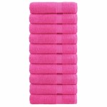 vidaXL Prosoape de duș premium SOLUND 10 buc. roz 70x140 cm 600 gsm vidaXL Prosoape de duș premium SOLUND 10 buc. roz 70x140 cm 600 gsm