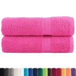 vidaXL Prosoape de baie premium SOLUND 2 buc 100x150 cm 600 gsm vidaXL Prosoape de baie premium SOLUND 2 buc 100x150 cm 600 gsm