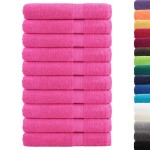 vidaXL Prosoape de saună premium SOLUND 10 buc. roz 80x200 cm 600gsm vidaXL Prosoape de saună premium SOLUND 10 buc. roz 80x200 cm 600gsm