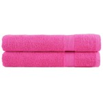 vidaXL Prosoape premium SOLUND 2 buc. roz 100x200 cm 600 gsm vidaXL Prosoape premium SOLUND 2 buc. roz 100x200 cm 600 gsm