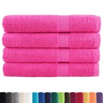 vidaXL Prosoape premium SOLUND 4 buc. roz 100x200 cm 600 gsm vidaXL Prosoape premium SOLUND 4 buc. roz 100x200 cm 600 gsm