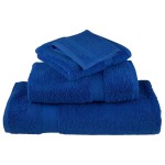vidaXL Set de prosoape premium SOLUND, 8 piese, albastru, 600 g/m² vidaXL Set de prosoape premium SOLUND, 8 piese, albastru, 600 g/m²