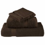 vidaXL Set de prosoape premium SOLUND, 8 piese, maro, 600 g/m²